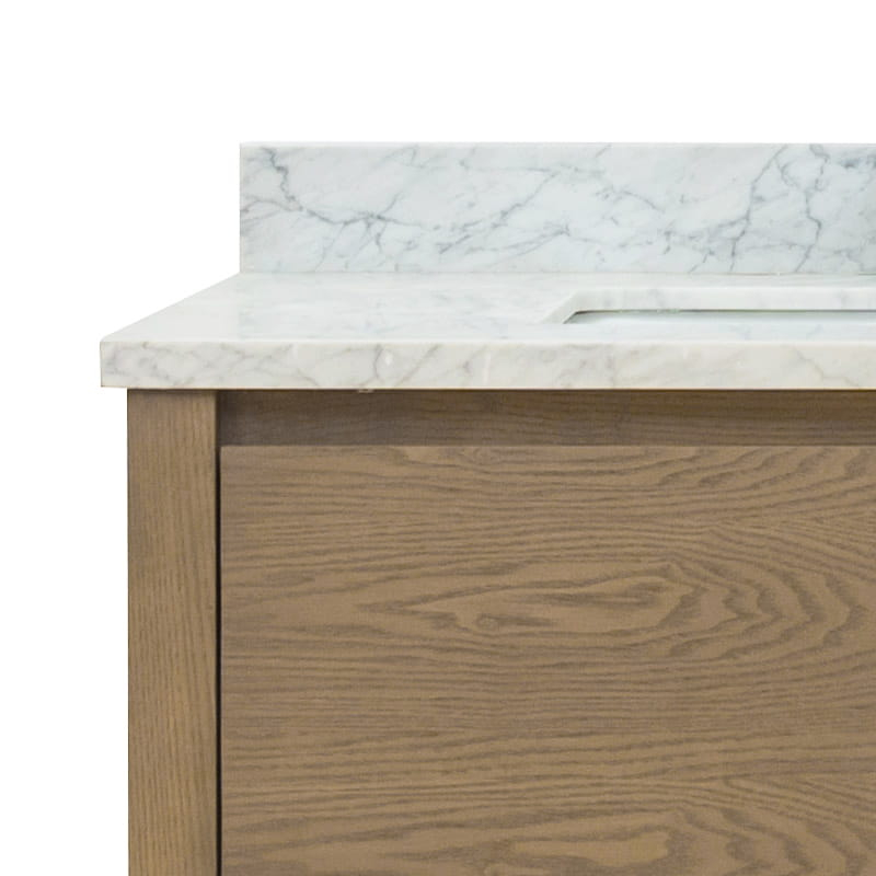 Meuble avec plan vasque, 90x50x90 cm, Fresne calacata, Diana