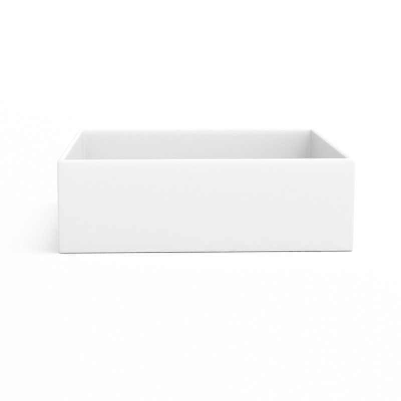 Vasque à poser, 35x35 cm, Blanc mat, Elvia
