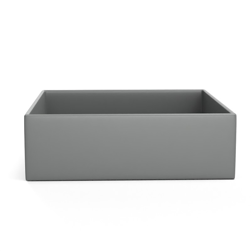 Vasque à poser, 35x35 cm, Gris ciment mat, Elvia