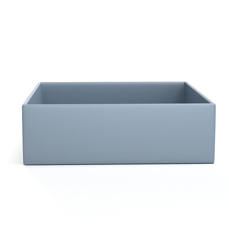 Vasque à poser, 35x35 cm, Bleu mat, Elvia
