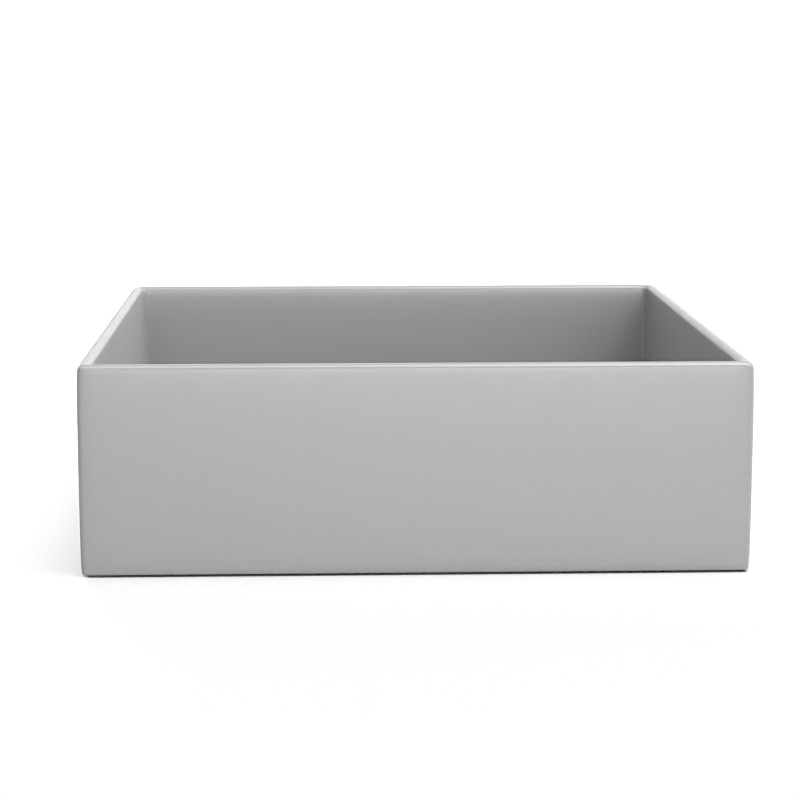 Vasque à poser, 35x35 cm, Gris mat, Elvia