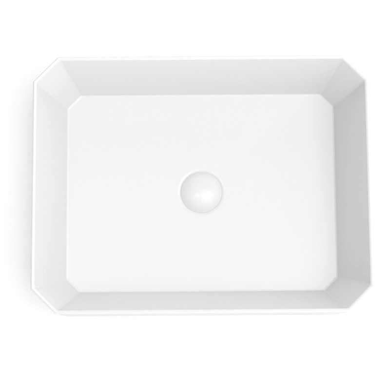 Vasque à poser, 50x38,5 cm, Blanc mat, Epoque