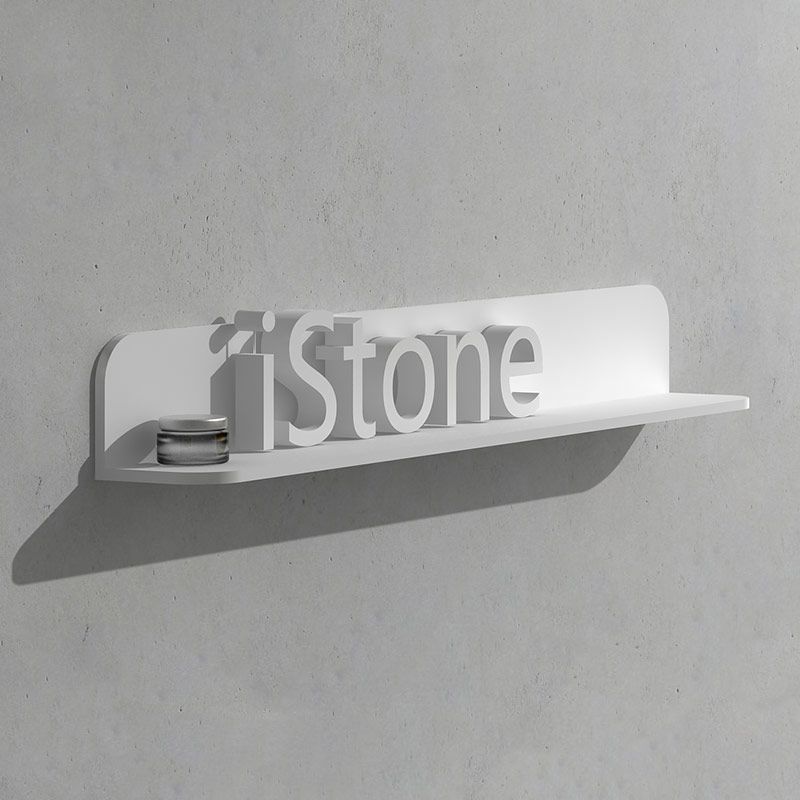 Etagère murale, 60 à 120 cm, blanc mat, Solid surface