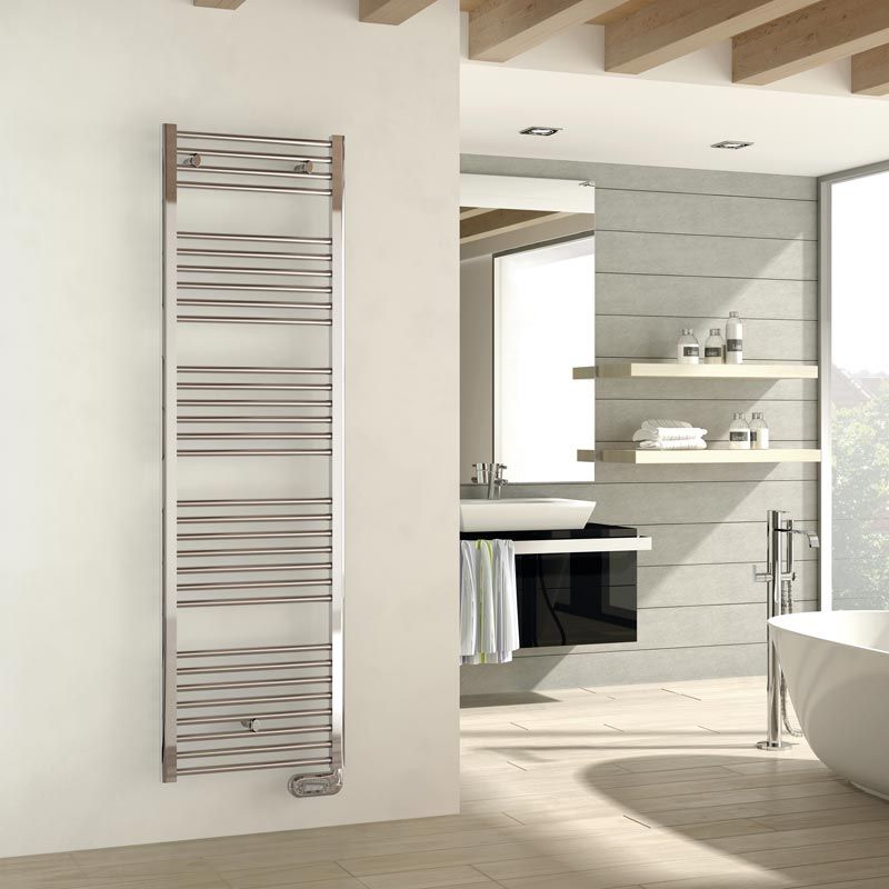 Sèche-Serviettes Electrique rond Chromé, 3 largeurs, 300W à 700W