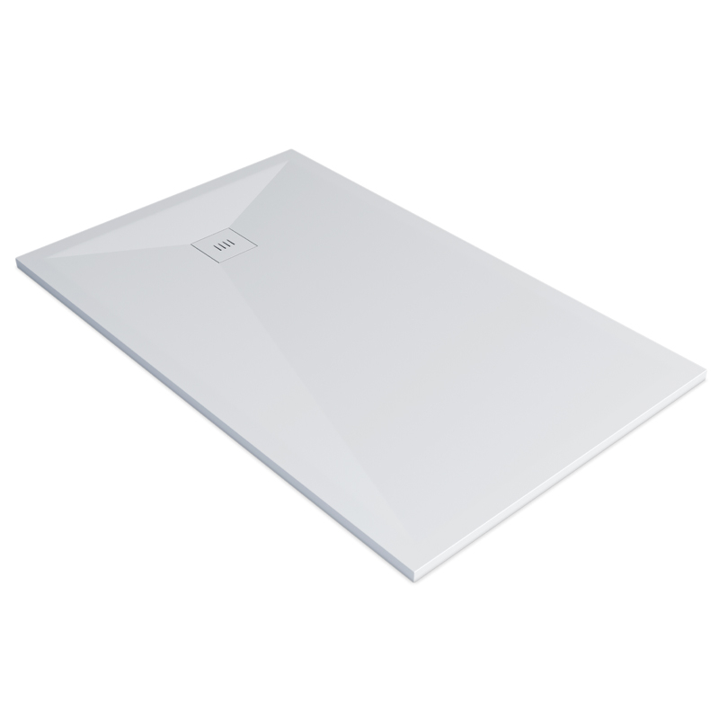 Receveur de douche 100 x 120, 140, 160cm, Solide Surface Blanc mat, Golfe