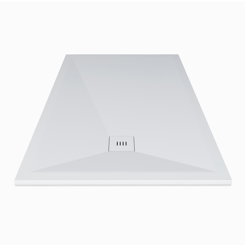 Receveur de douche 100 x 120, 140, 160cm, Solide Surface Blanc mat, Golfe