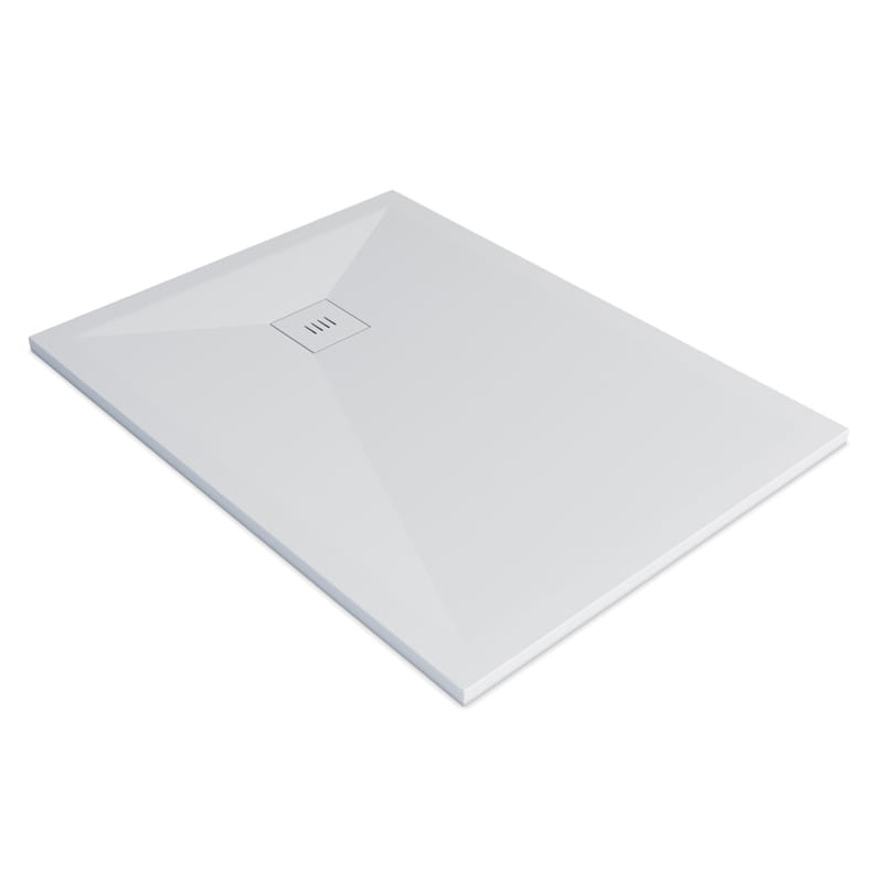 Receveur de douche 90 x 120, 200cm, Solide Surface Blanc mat, Golfe