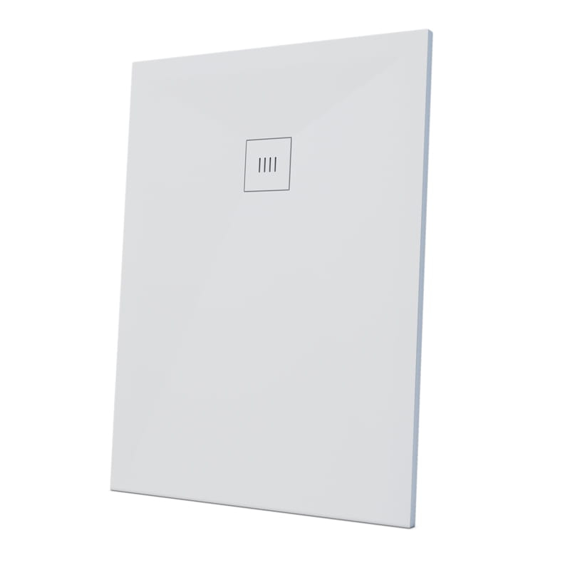 Receveur de douche 90 x 120, 200cm, Solide Surface Blanc mat, Golfe