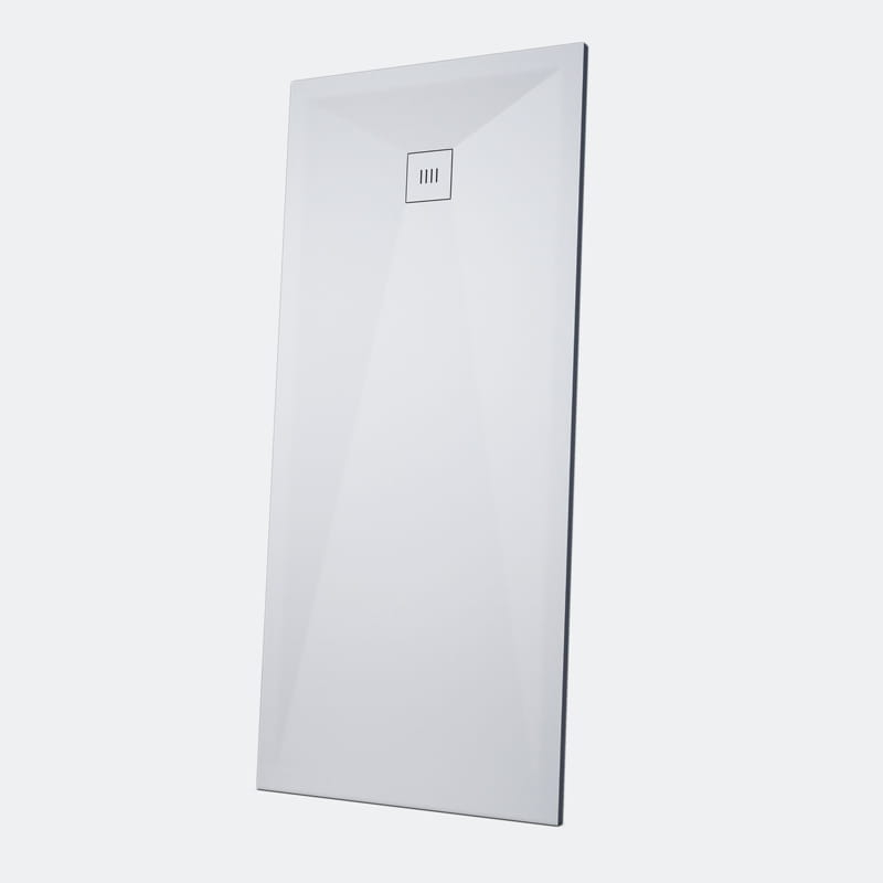 Receveur de douche 90 x 120, 200cm, Solide Surface Blanc mat, Golfe