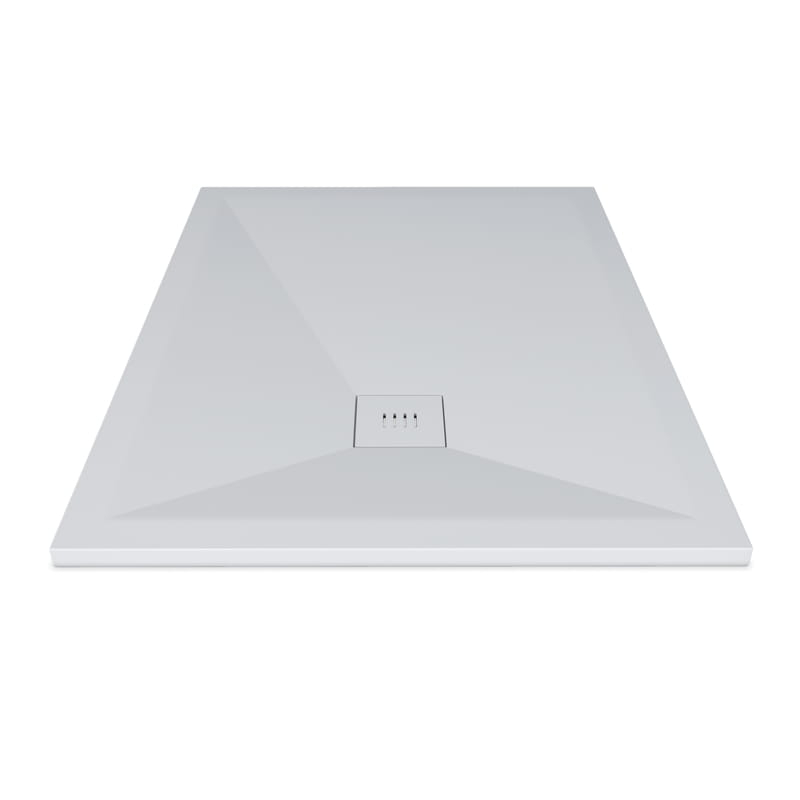 Receveur de douche 90 x 120, 200cm, Solide Surface Blanc mat, Golfe