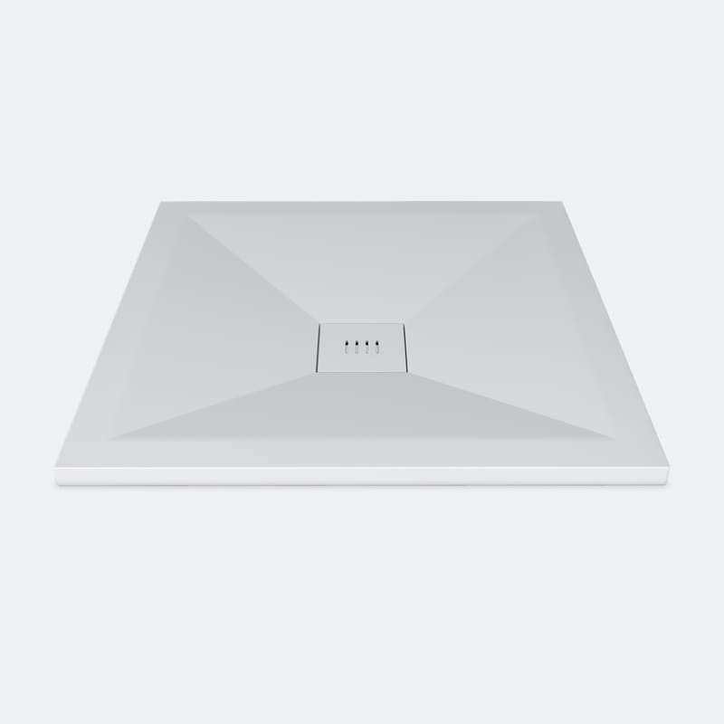Receveur de douche 80x80, 90x90cm, Solide Surface Blanc mat, Golfe