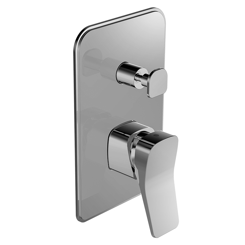 Composition mitigeur de douche encastré chromé, Hix