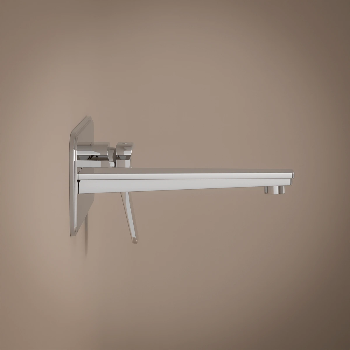 Robinet mitigeur lavabo mural chromé, Hix