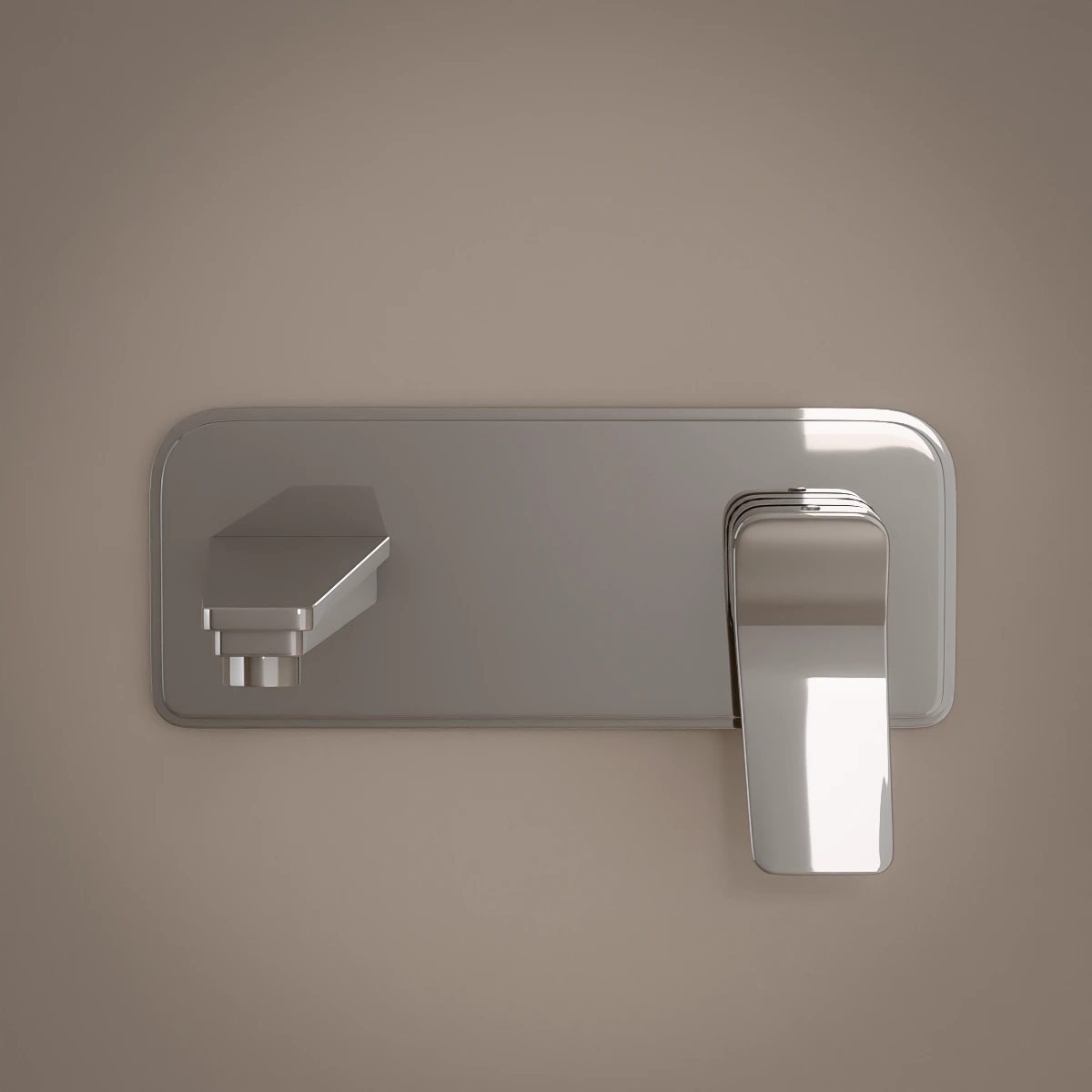Robinet mitigeur lavabo mural chromé, Hix