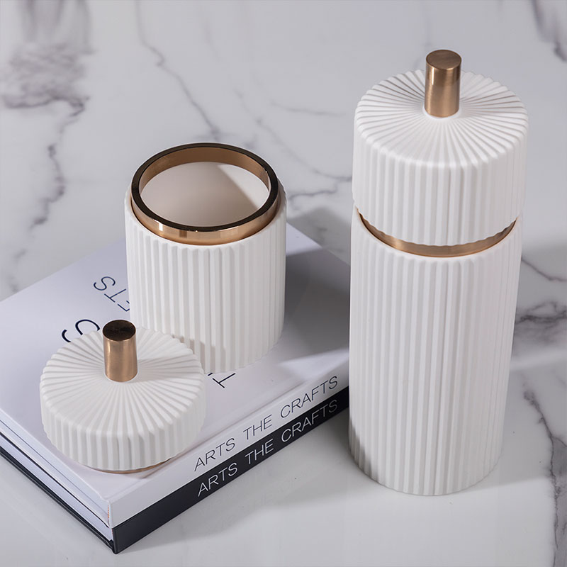 Pot en porcelaine, 2 dimensions, Blanc