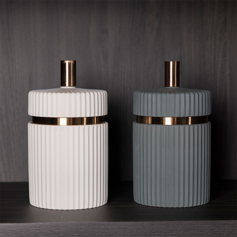 Pot en porcelaine, 2 dimensions, Blanc