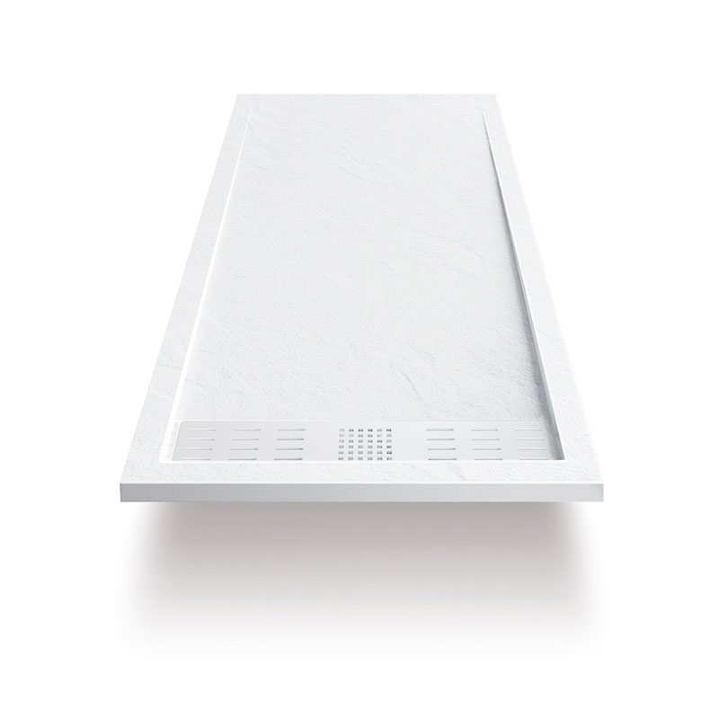Receveur de douche 90x120, 140, 160 cm. Grille blanche, Composite Blanc, Jungle