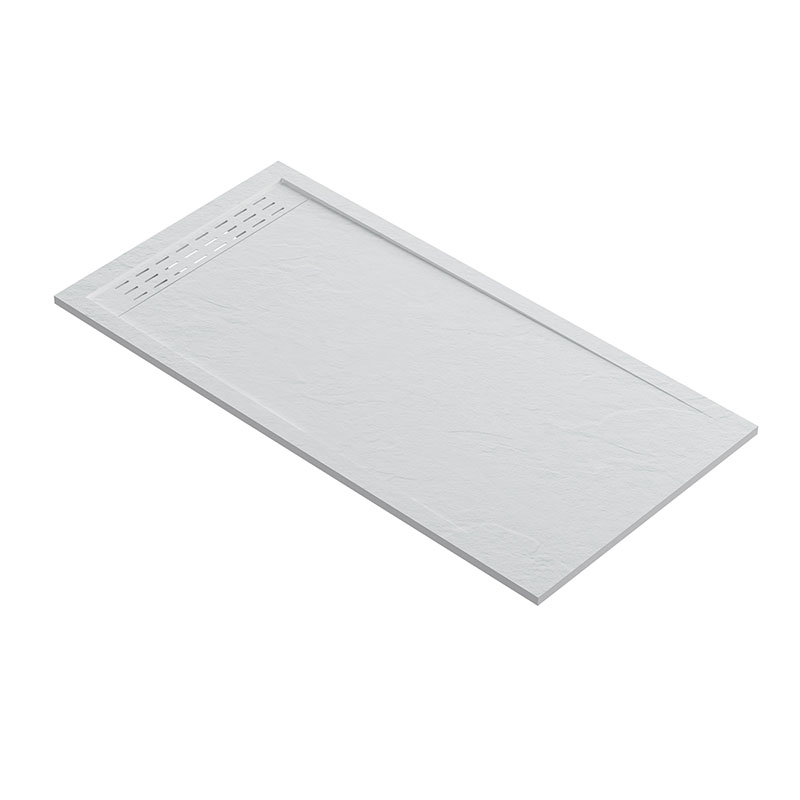 Receveur de douche 90x120, 140, 160 cm. Grille blanche, Composite Blanc, Jungle