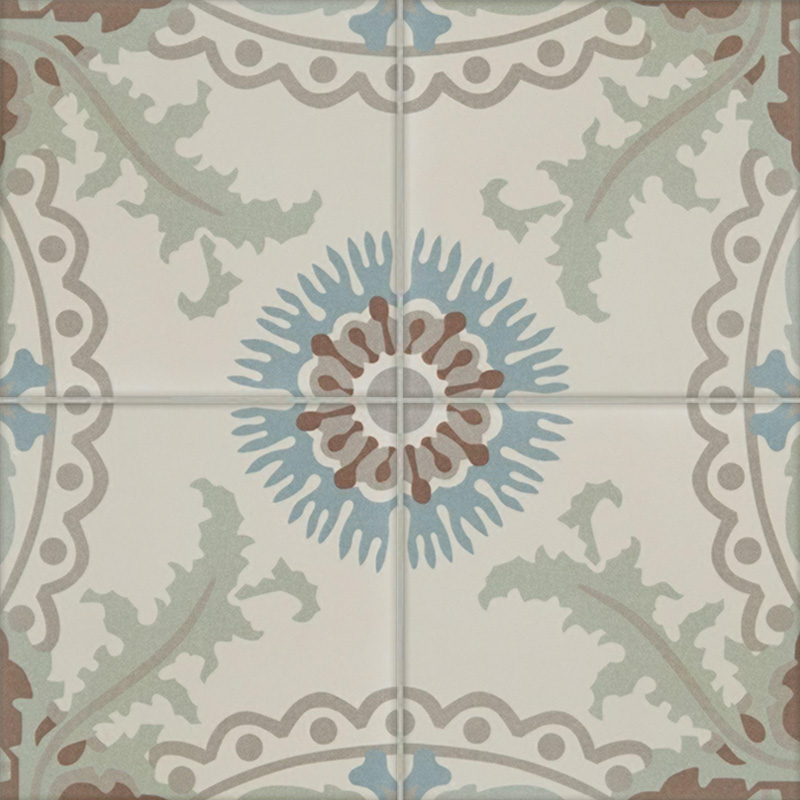 Carrelage mur et sol 20x20 cm imitation carreau de ciment, La Madeleine, Antonet