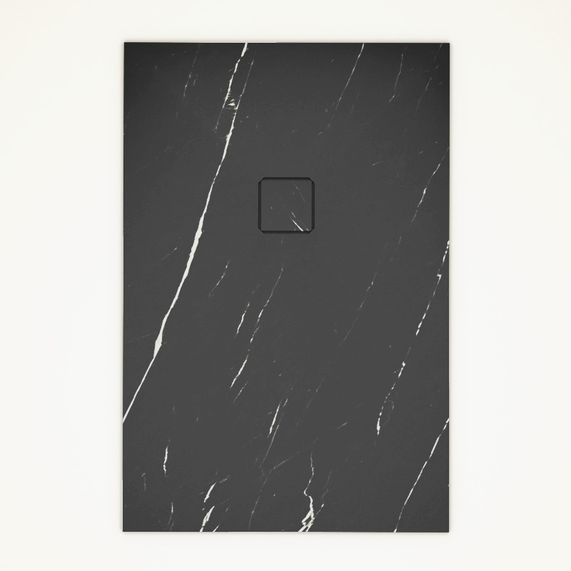 Receveur 80x120, Marbre Black Marquina, Lake