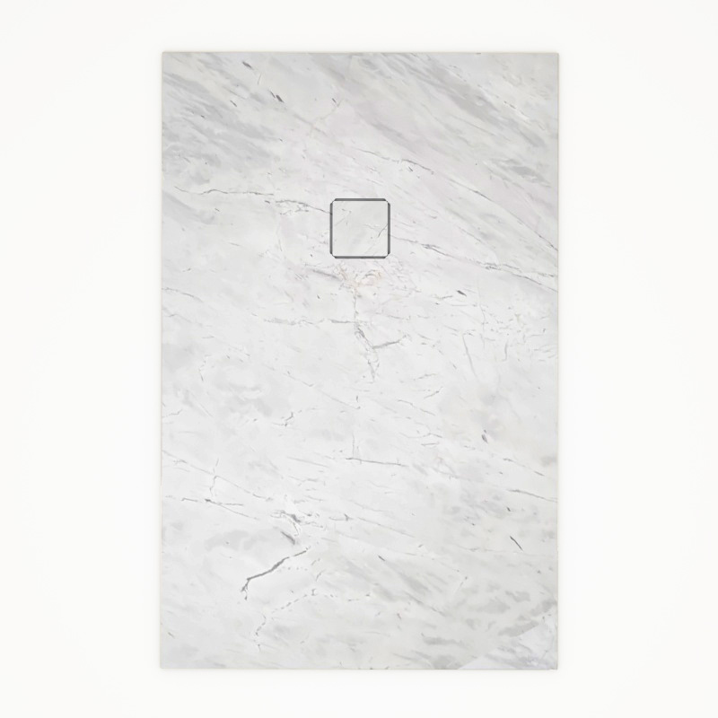 Receveur 90x120 et 140, Marbre, Elba White, Lake