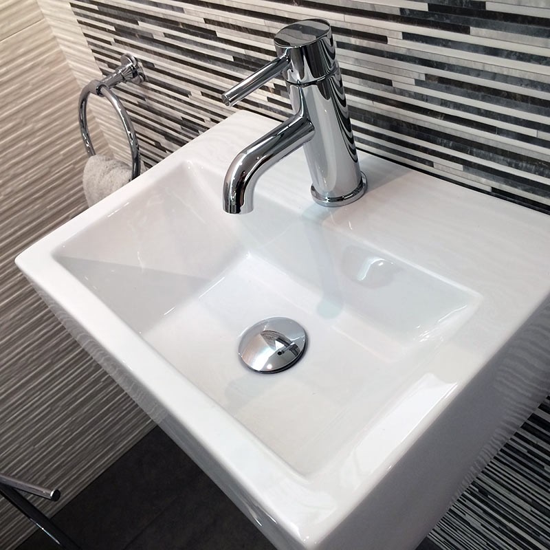 Lave main gain de place 43x32.5 cm, céramique, Pure