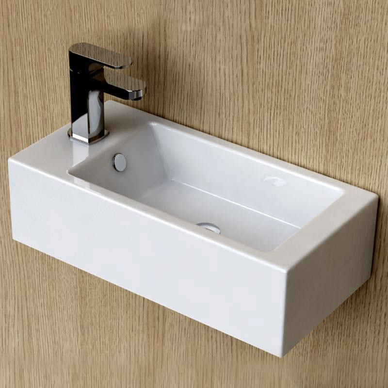 Lave-mains gain de place 50x25 cm, céramique, Pure