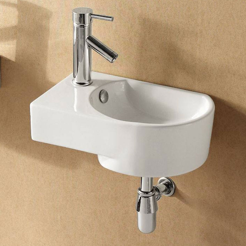 Lave-mains suspendu droite 40,5x27 cm en céramique