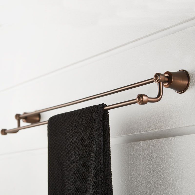 Double barre porte-serviettes, Liberty, traitée cuivre