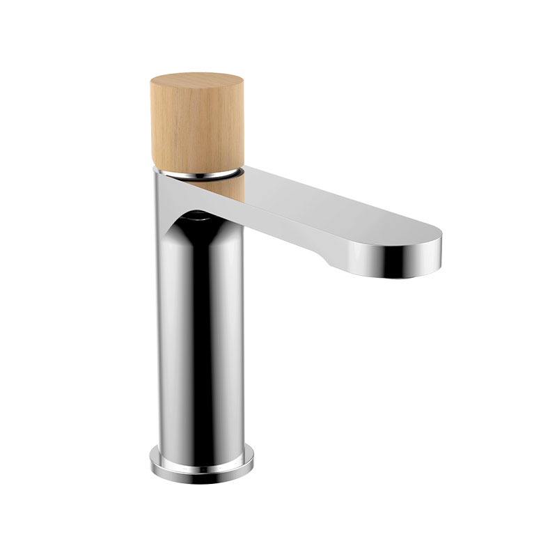 Manette pour mitigeur lavabo Flow Round, Bois clair