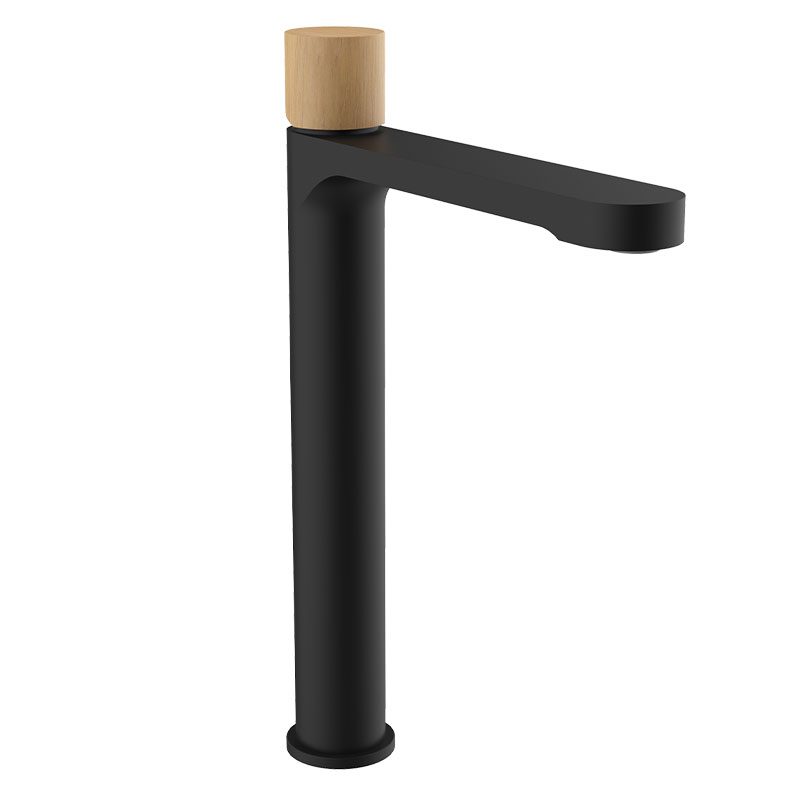 Manette pour mitigeur lavabo Flow Round, Bois clair