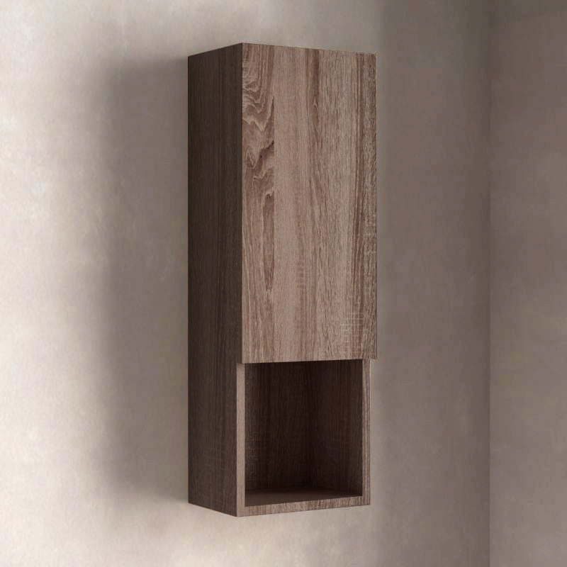 Colonne de rangement semi-ouverte 76cm, bois foncé Britannia, Max