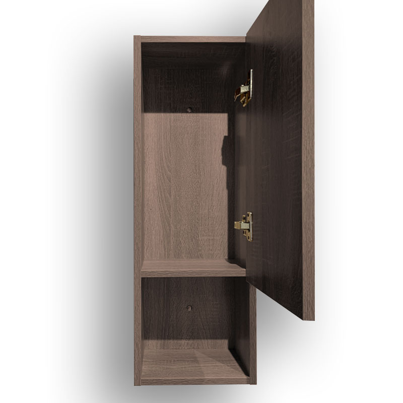 Colonne de rangement semi-ouverte 76cm, bois foncé Britannia, Max