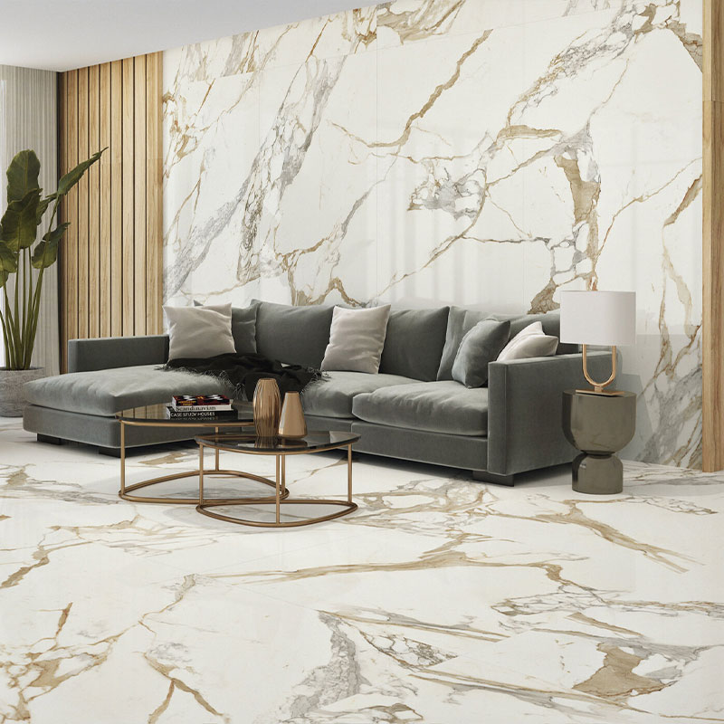 Carrelage sol et mur 60x120 cm Medici Gold brillant
