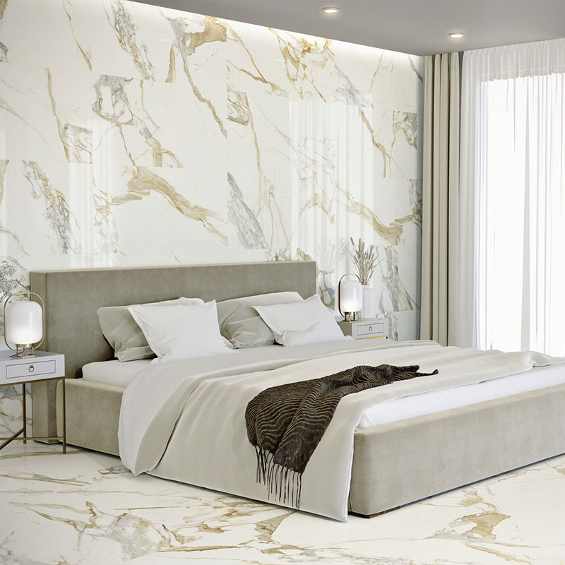 Carrelage sol et mur 60x120 cm Medici Gold brillant