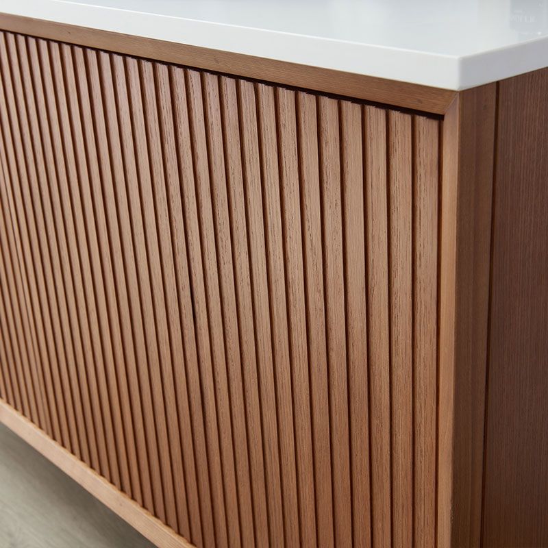 Meuble suspendu 120 Cm, Plan en résine minérale, Vasque Terrazzo Gris