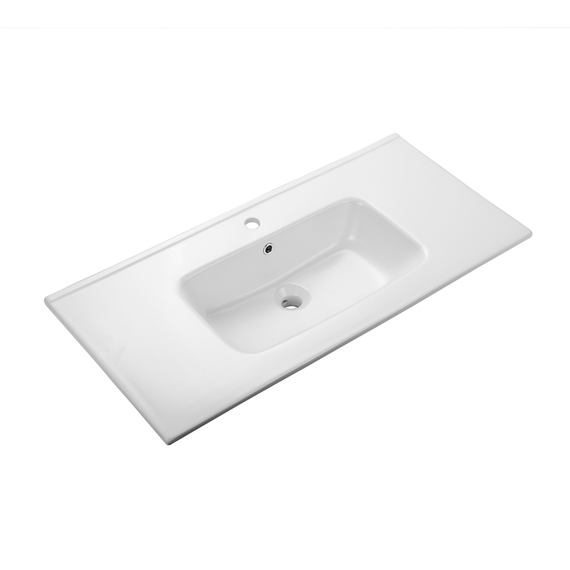 Meuble suspendu 100cm et plan vasque céramique, 2 tiroirs, blanc mat, One