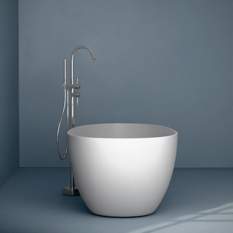 Baignoire îlot ovale, 150x76 cm à 180x90 cm, résine minérale