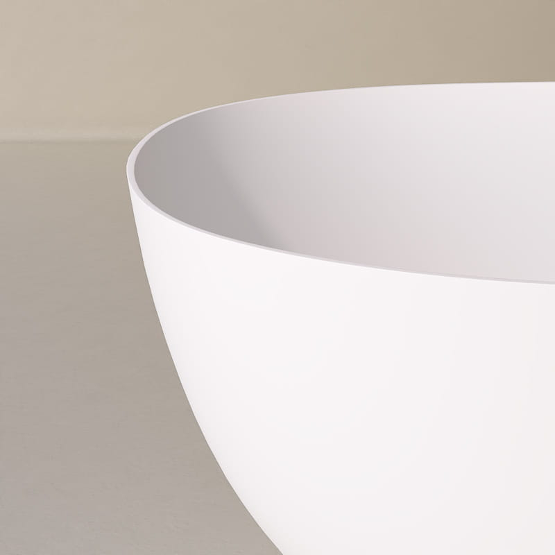Baignoire îlot ovale, solid surface