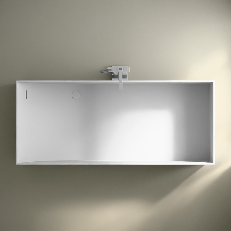 Baignoire îlot rectangulaire,180x76 cm, résine minérale, Mineral