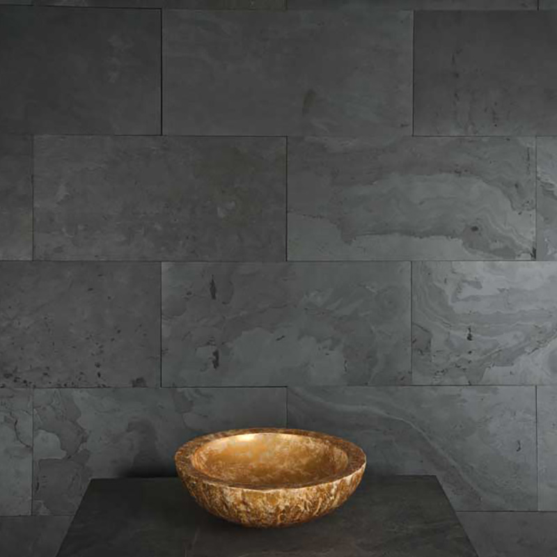 Feuille de pierre naturelle, 61 x 122 cm, Moscow Sesame Black
