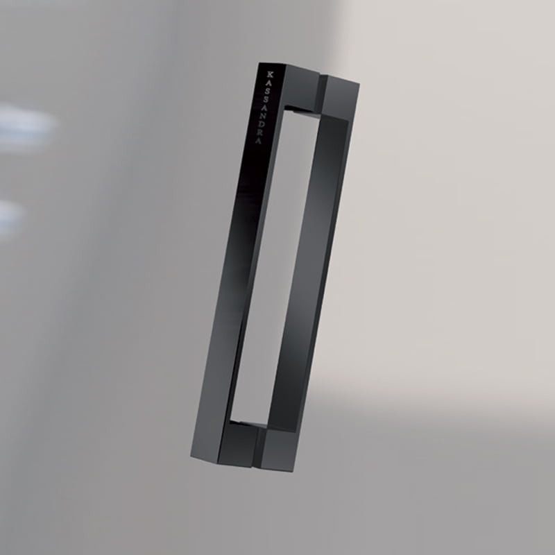 Portes de douche sur mesure saloon, noir mat, de 72cm à 155cm Nardi