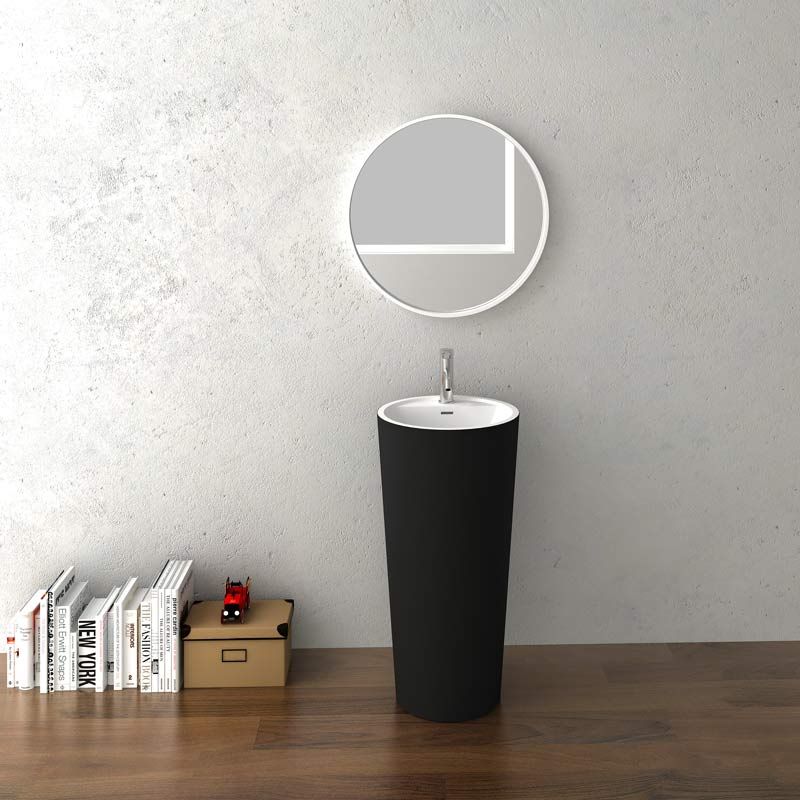 Lavabo à poser 45x90 cm, Solid Surface, Nera