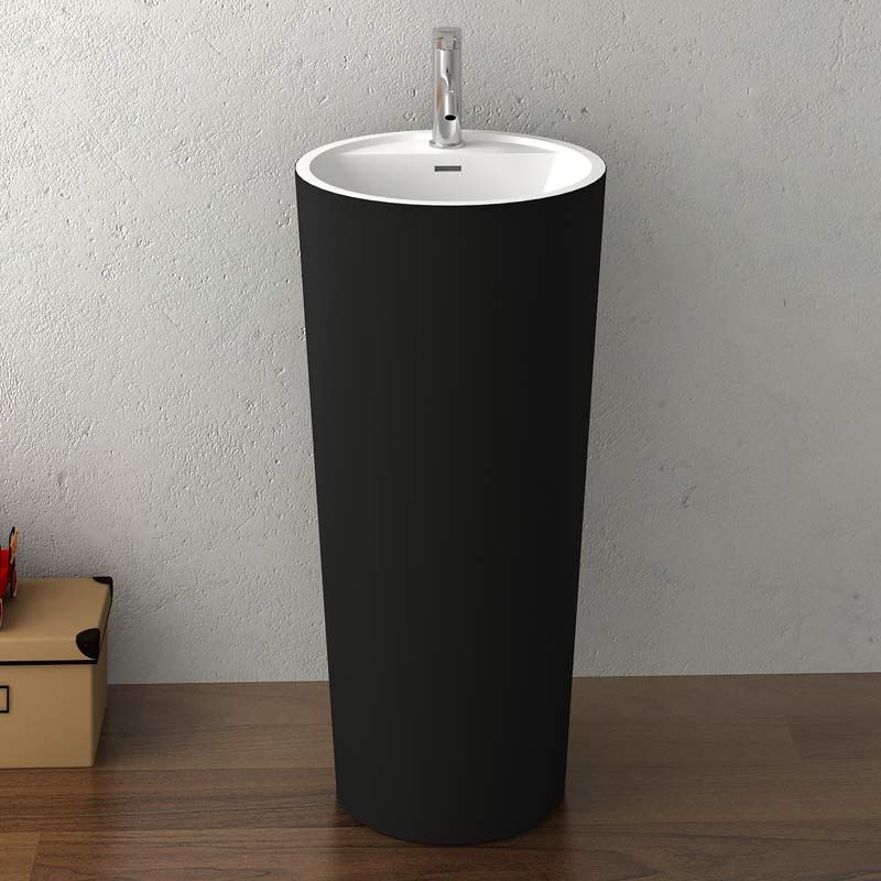 Lavabo à poser 45x90 cm, Solid Surface, Nera