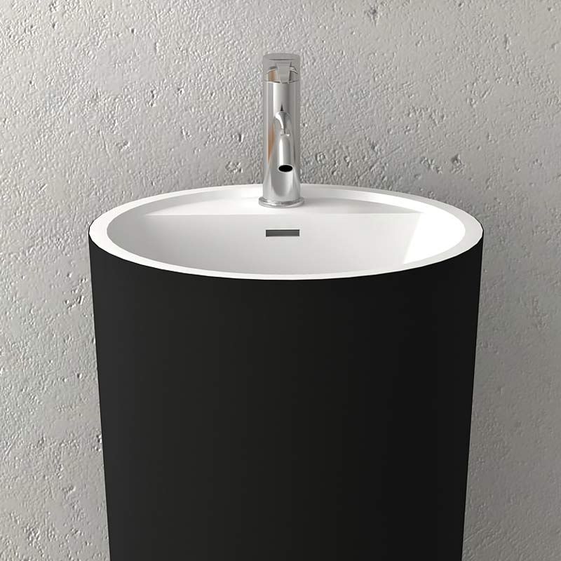 Lavabo à poser 45x90 cm, Solid Surface, Nera