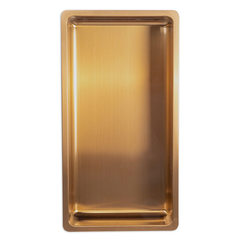 Niche murale inox, 60x30 cm, doré brossé