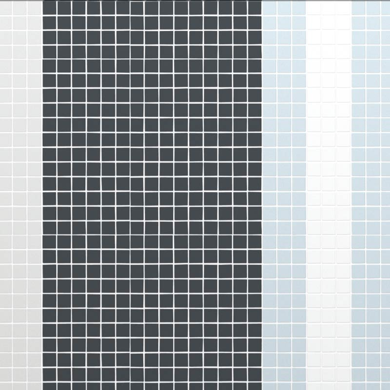 Mosaïque verre recyclé gris foncée, 31x31 cm, Nordic matt dark grey