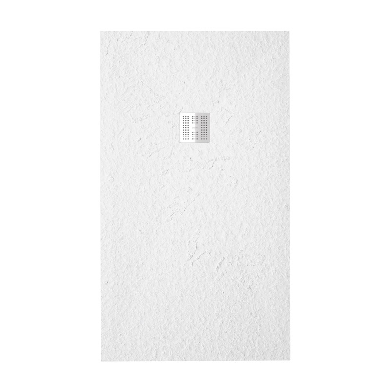 Receveur de douche, 100x110 à 180cm, grille et bonde inclus, Nuance