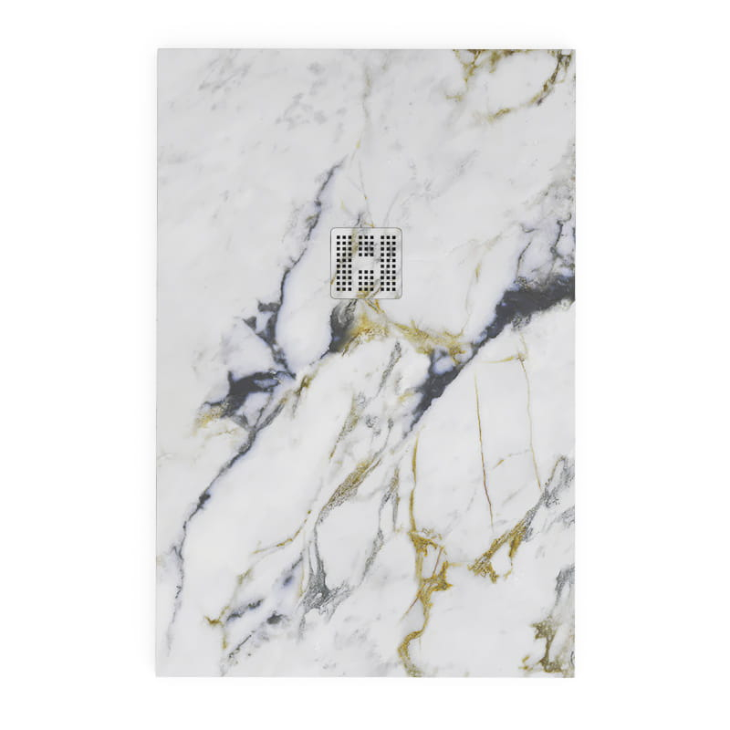 Receveur de douche, 80x120cm, aspect Carrara, Nuance