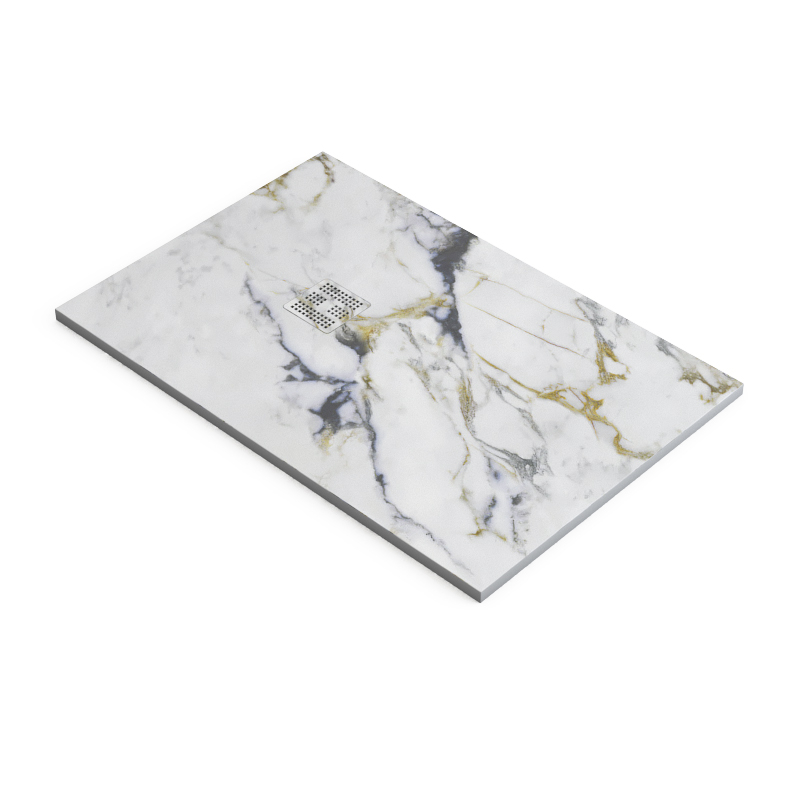 Receveur de douche, 80x120cm, aspect Carrara, Nuance